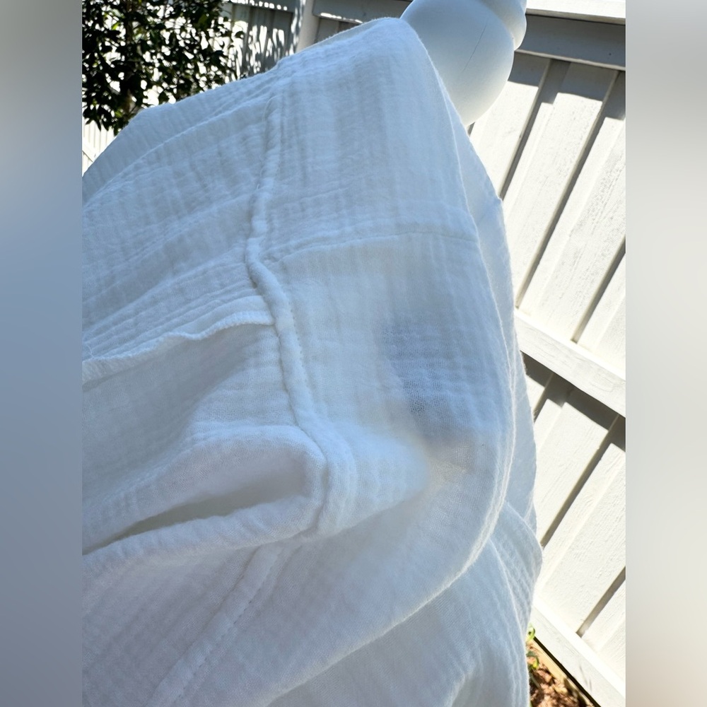 H & M White Gauze Maxi Dress L - Picture 14 of 16